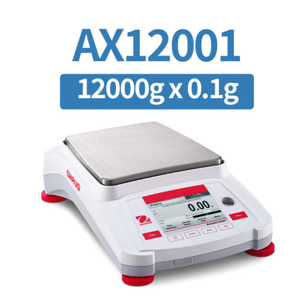 OHAUS AX12001 Precision Balance, 12000 g x 0.1 g, Internal Calibration