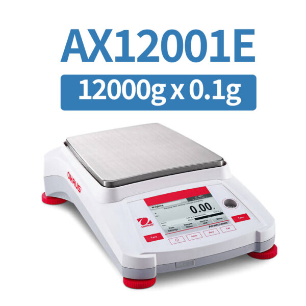 OHAUS AX12001E Precision Balance, 12000 g x 0.1 g, External Calibration