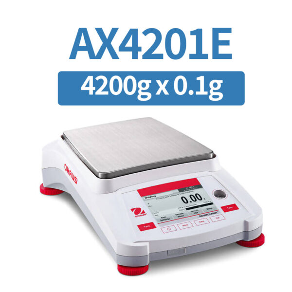 OHAUS AX4201E Precision Balance, 4200 g x 0.1 g, External Calibration