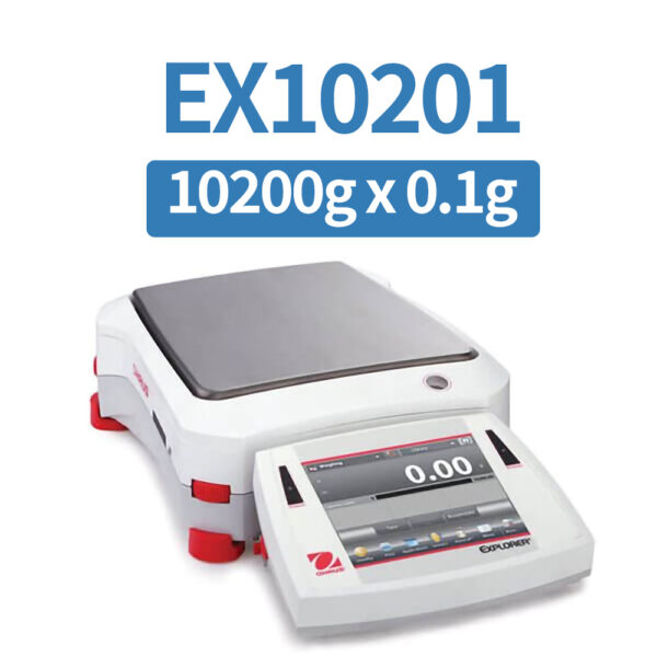OHAUS EX10201 Precision Balance, 10200 g x 0.1 g, Internal Calibration