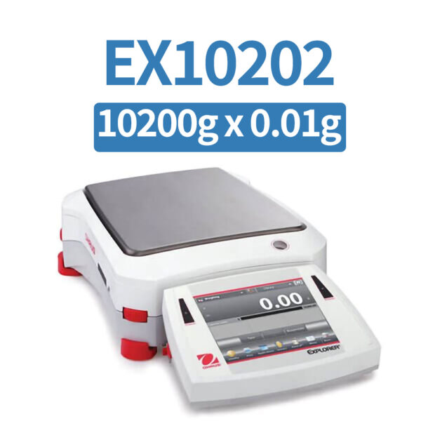 OHAUS EX10202 Precision Balance, 10200 g x 0.01 g, Internal Calibration