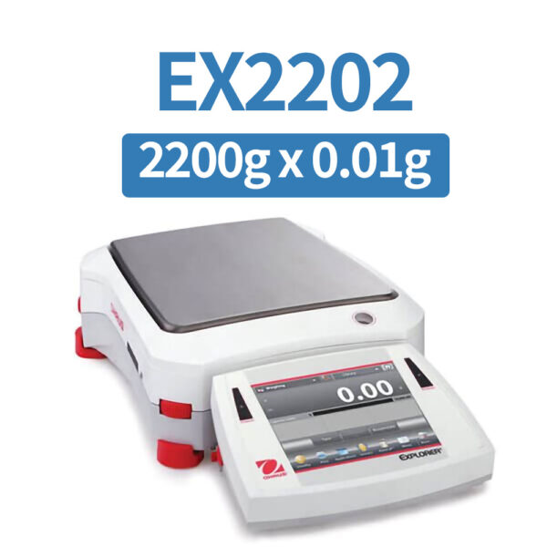 OHAUS EX2202 Precision Balance, 2200 g x 0.01 g, Internal Calibration