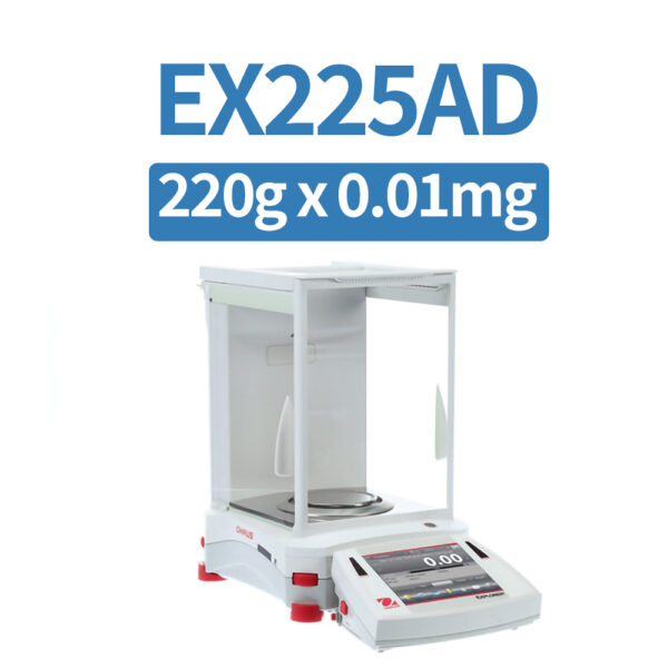 OHAUS EX225AD Microbalance, 220 g x 0.01 mg