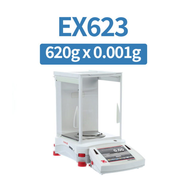OHAUS EX623 Precision Balance, 620 g x 1 mg, Internal Calibration