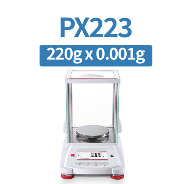 OHAUS PX223 Precision Balance, 220 g x 1 mg, Internal Calibration