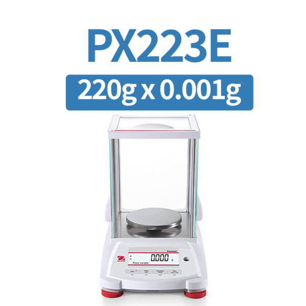 OHAUS PX223E Precision Balance, 220 g x 1 mg, External Calibration