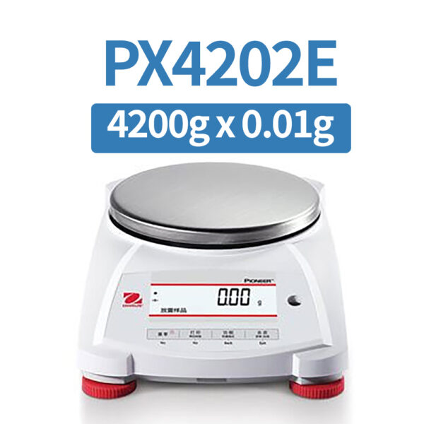 OHAUS PX4202E Precision Balance, 4200 g x 0.01 g, External Calibration