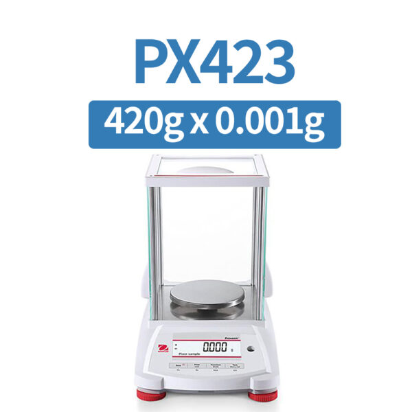 OHAUS PX423 Precision Balance, 420 g x 1 mg, Internal Calibration