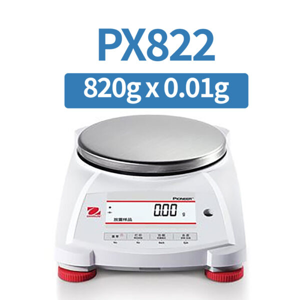 OHAUS PX822 Precision Balance, 820 g x 1 mg, Internal Calibration