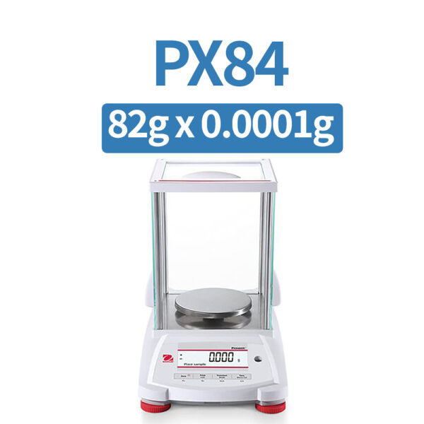 OHAUS PX84 Analytical Balance, 82 g x 0.1 mg, Internal Calibration