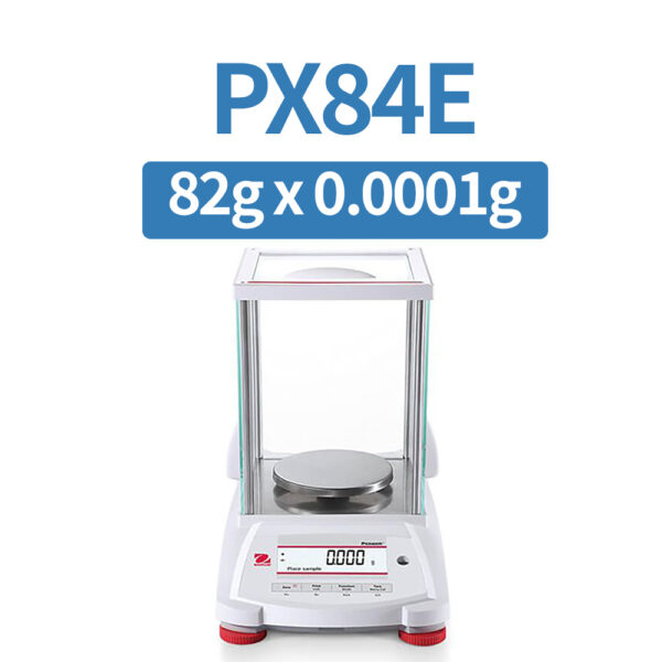 OHAUS PX84E Analytical Balance, 82 g x 0.1 mg, External Calibration