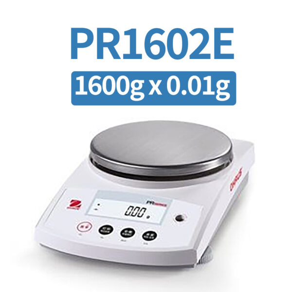 OHAUS PR1602E Precision Balance, 1600 g x 0.01 g, External Calibration