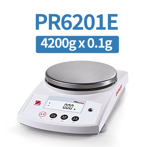 OHAUS PR6201E Precision Balance, 6200 g x 0.1 g, External Calibration