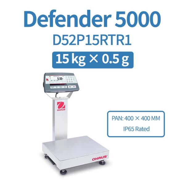 OHAUS Defender 5000 D52P15RTR1 Industrial Bench Scale 15 kg x 1 g