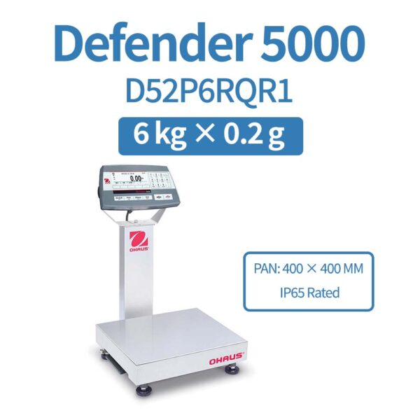 OHAUS Defender 5000 D52P6RQR1 Industrial Bench Scale 6 kg x 0.5 g