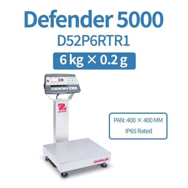 OHAUS Defender 5000 D52P6RTR1 Industrial Bench Scale 6 kg x 0.5 g